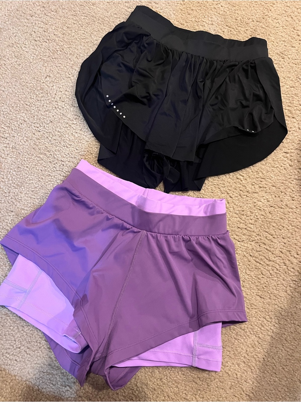 XS Expntl athletics running Shorts bundle  - Purple & Black